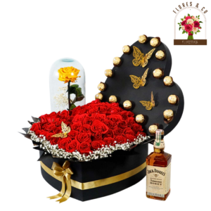 CAJA GIGANTE ROSA ETERNA JACK DANIELS 1/2